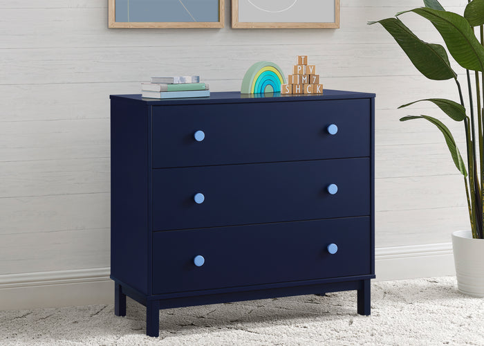 babyGap Legacy 3 Drawer Dresser with Interlocking DrawersNavy with Light Blue (1476)