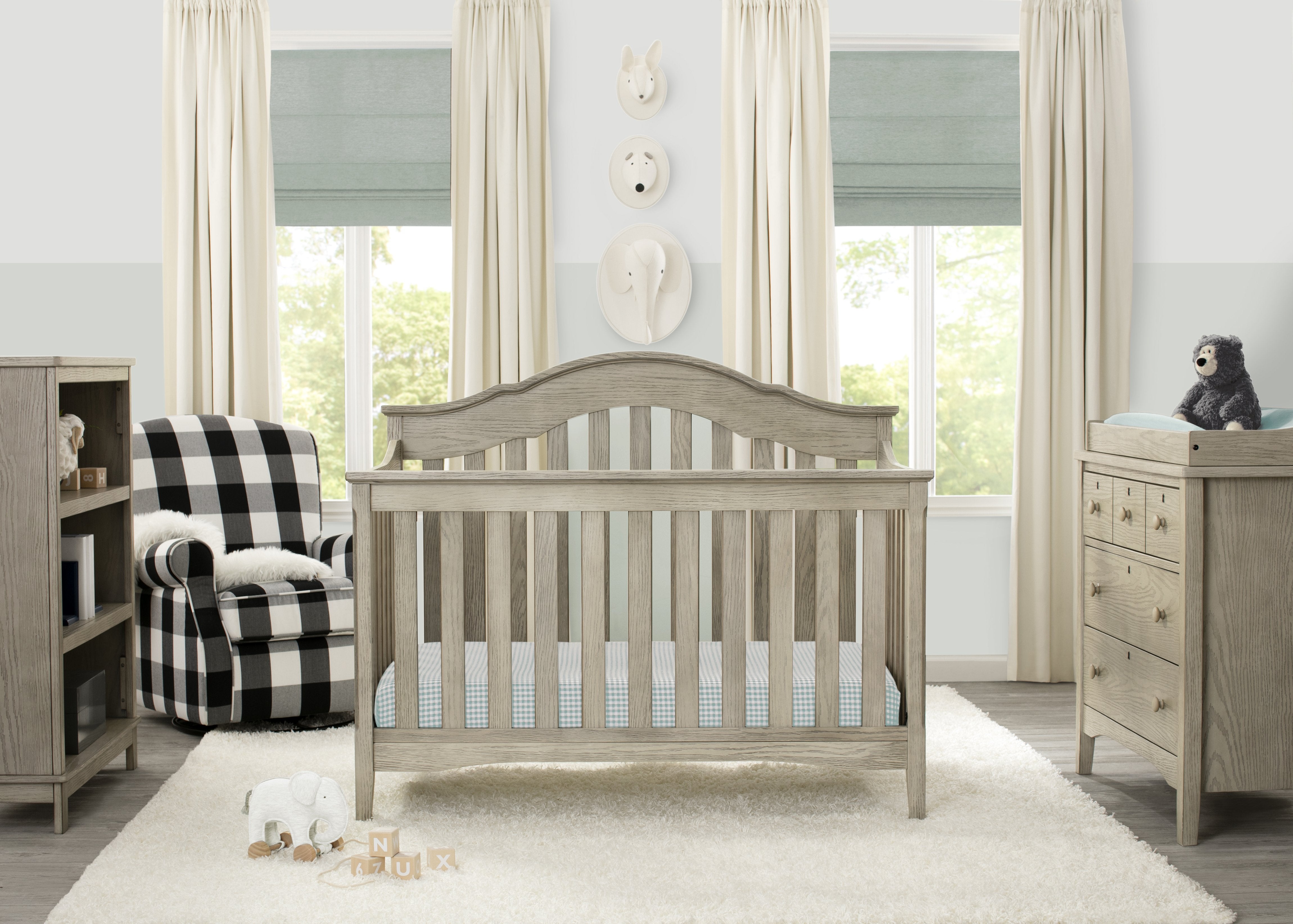Complete The Look for Farmhouse 3 Drawer Dresser with Changing Top and Interlocking Drawers