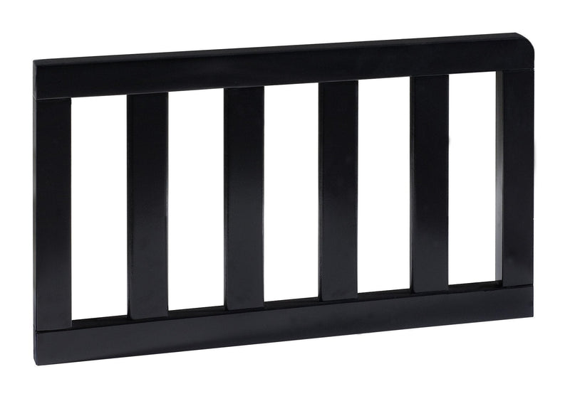 Black metal guardrail with horizontal bars on a white background 27-Toddler Guardrail (0081)