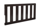 Dark brown wooden crib rail on a white background 10-Toddler Guardrail (0096)