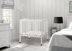 White (100) 23-Folding Portable Mini Baby Crib with 1.5-inch Mattress
