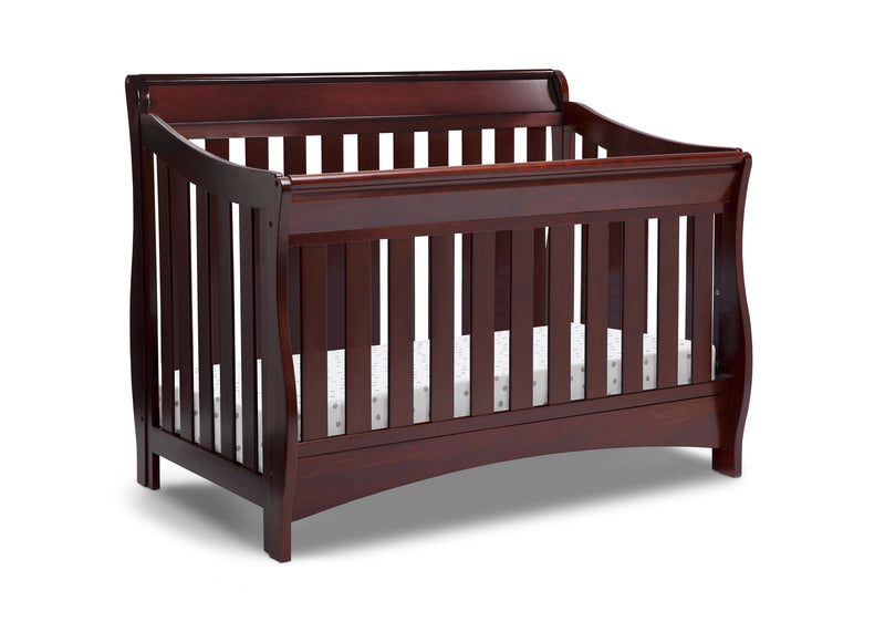 Wooden crib with slatted sides on a white background 10-Bentley 'S' Series 4-in-1 Crib