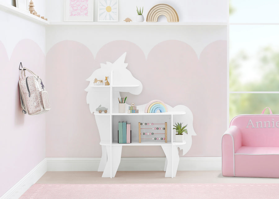 Unicorn White (1472) 1-Unicorn Bookcase