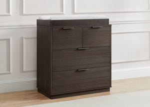 Rustic Grey (084) 3-Forever 4 Drawer Dresser with Changing Top and Interlocking Drawers - Naturals Collection