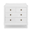 DCB: Bianca White (130) 12-Heritage 4 Drawer Dresser with Changing Top and Interlocking Drawers