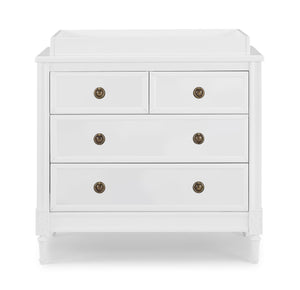 white 4 drawer dresser Heritage 4 Drawer Dresser with Changing Top and Interlocking Drawers
