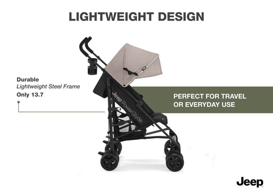 Tan (2470) 2-Jeep PowerGlyde Stroller