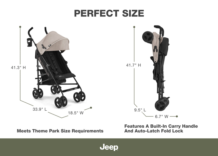 Tan (2470) 6-Jeep PowerGlyde Stroller