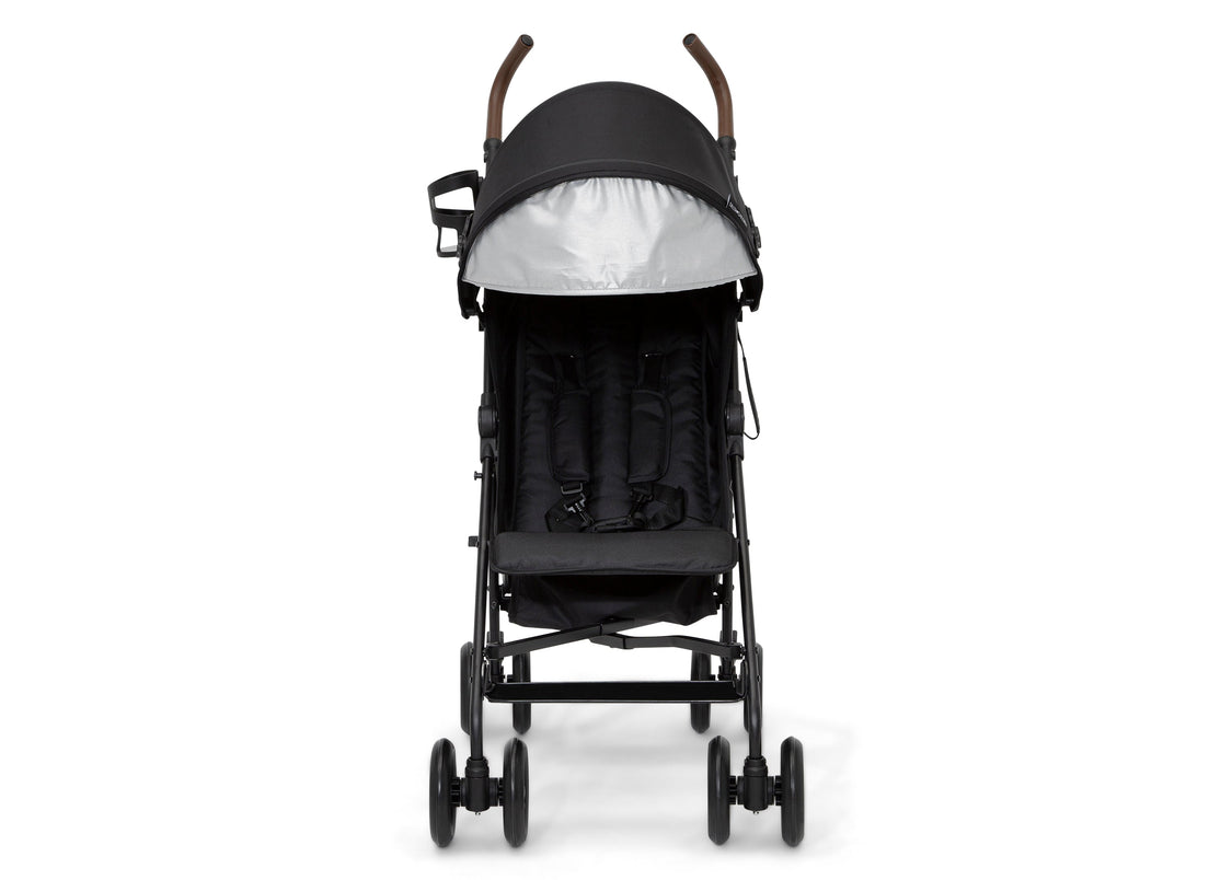 Black stroller on a white background