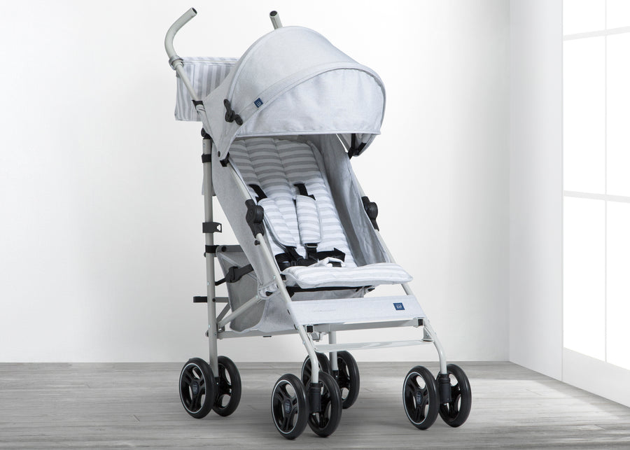 Grey Stripes (2359) 7-babyGap Classic Stroller
