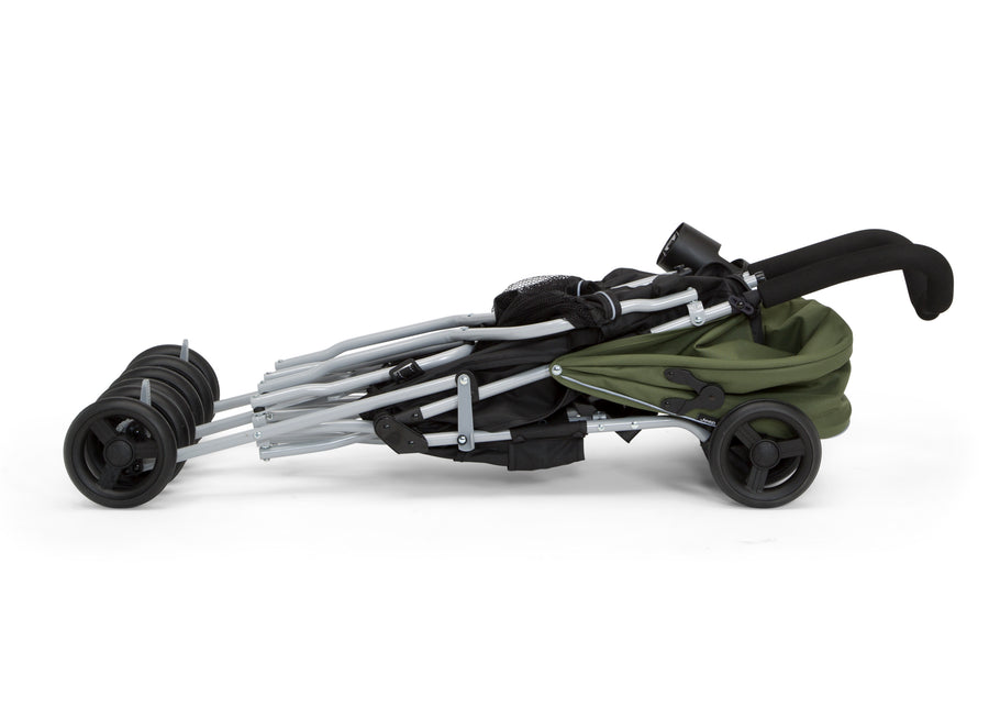 Black with Olive Green (2182) 10-Jeep TurboGlyde Plus Side by Side Double Stroller