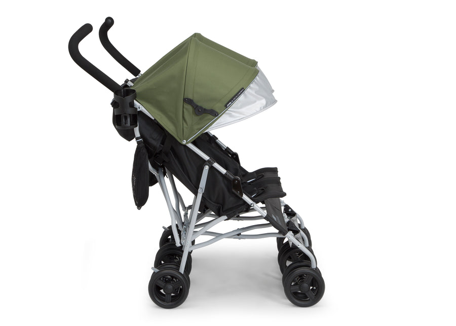 Black with Olive Green (2182) 9-Jeep TurboGlyde Plus Side by Side Double Stroller