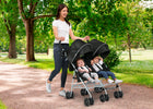 Black (2454) 6-Jeep TurboGlyde Side by Side Double Stroller