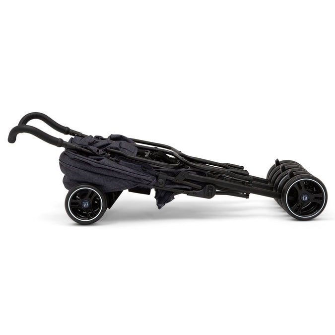 Black folding cart on a white background 12-babyGap Classic Side-by-Side Double Stroller