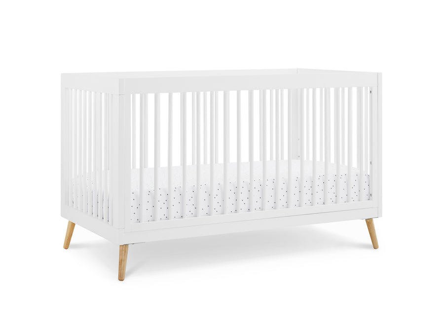 Bianca White with Natural (123) 27-Jordan 4-in-1 Convertible Crib