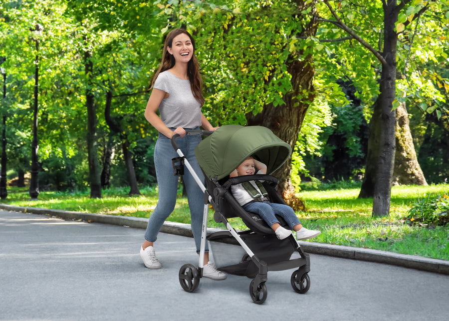 Black with Olive Green (2182) 7-Jeep TurboGlyde 3-in-1 Stroller
