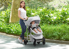 Woman pushing a baby in a stroller through a park 19-babyGap 2-in-1 Carriage Stroller