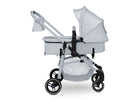 Gray baby stroller with canopy on a white background 23-babyGap 2-in-1 Carriage Stroller