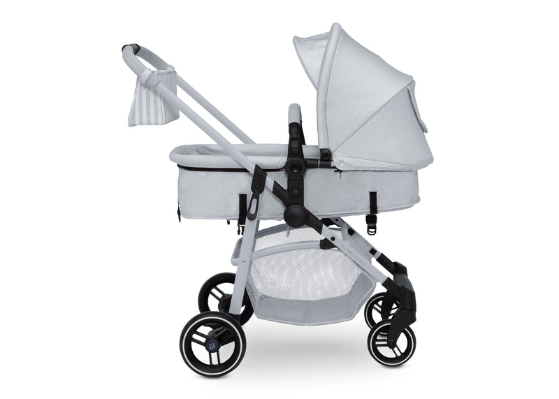 Gray baby stroller with canopy on a white background 23-babyGap 2-in-1 Carriage Stroller