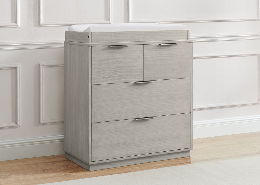 Rustic Mist (1373) 52-Forever 4 Drawer Dresser with Changing Top and Interlocking Drawers - Naturals Collection