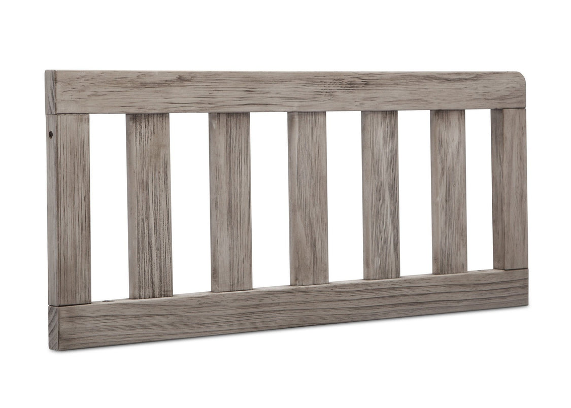 Wooden headboard with a rustic finish on a white background