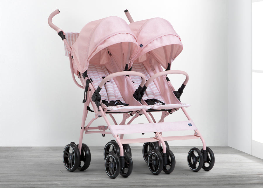 Pink Stripes (2356) 1-babyGap Classic Side-by-Side Double Stroller