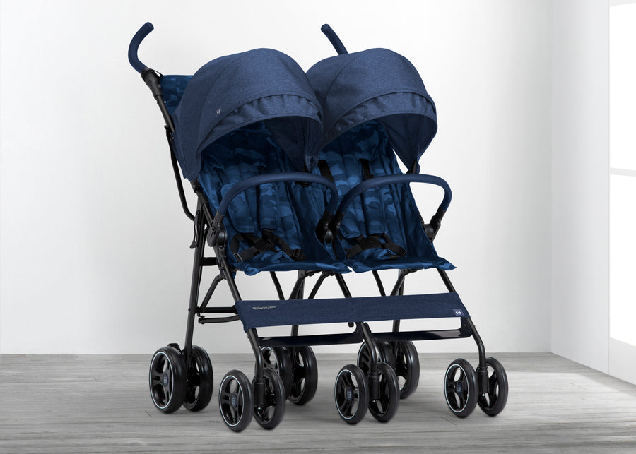 Navy Camo (2357) 1-babyGap Classic Side-by-Side Double Stroller