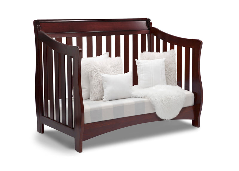 Wooden crib with white bedding on a white background 20-Bentley 'S' Series 4-in-1 Crib