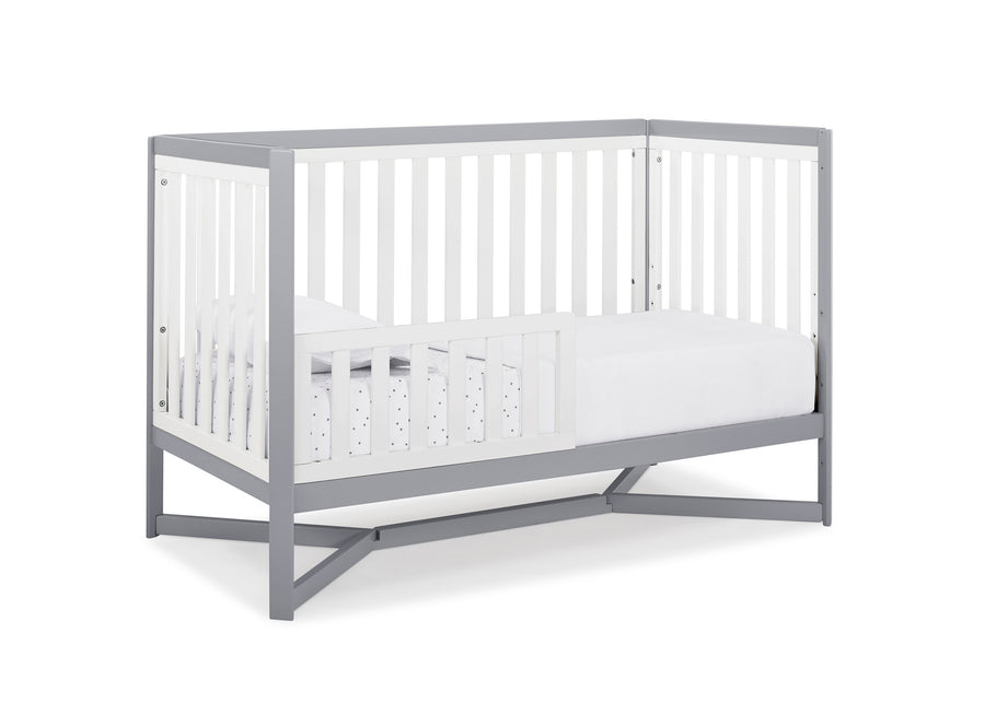 White with Grey (027) 11-Tribeca 4-in-1 Convertible Crib