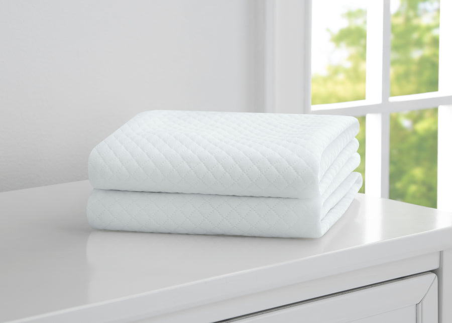 White (100) 1-Fitted Bassinet Sheet Set, 2-Pack – Compatible with the Following Simmons Kids Bassinet: 25576
