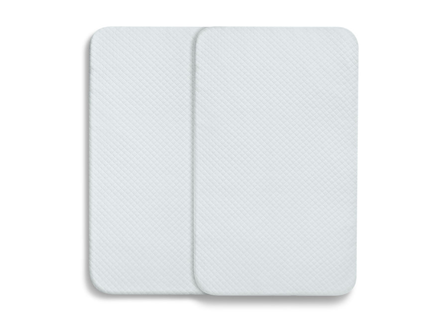 White (100) 2-Fitted Bassinet Sheet Set, 2-Pack – Compatible with the Following Simmons Kids Bassinet: 25576