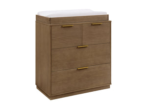 Aged Oak (845) 43-Forever 4 Drawer Dresser with Changing Top and Interlocking Drawers - Naturals Collection