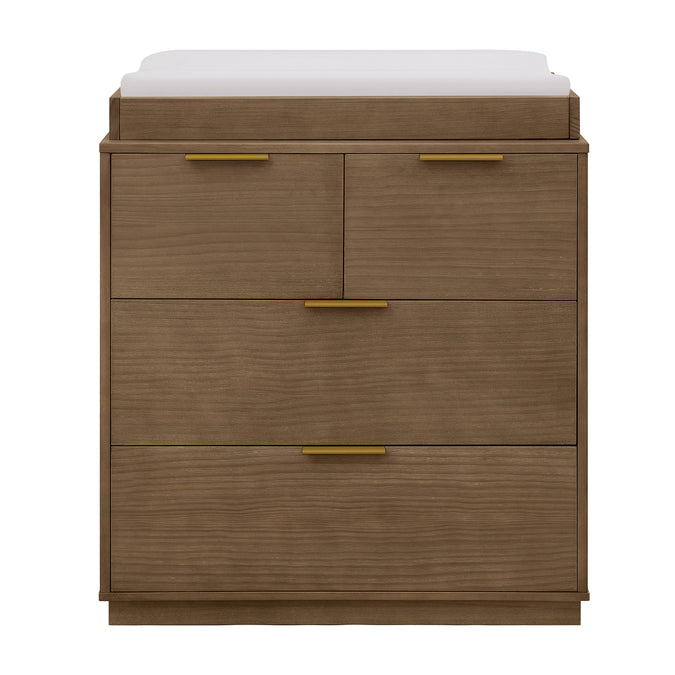 DCB: Aged Oak (845) 93-Forever 4 Drawer Dresser with Changing Top and Interlocking Drawers - Naturals Collection