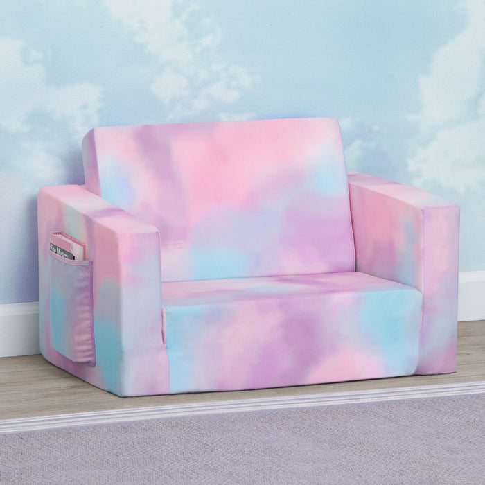 208220 5062 Cozee Chair Pink Tie Dye Lifestyle 103 0-Cozee Flip-Out Chair - 2-in-1 Convertible Chair to Lounger for Kids
