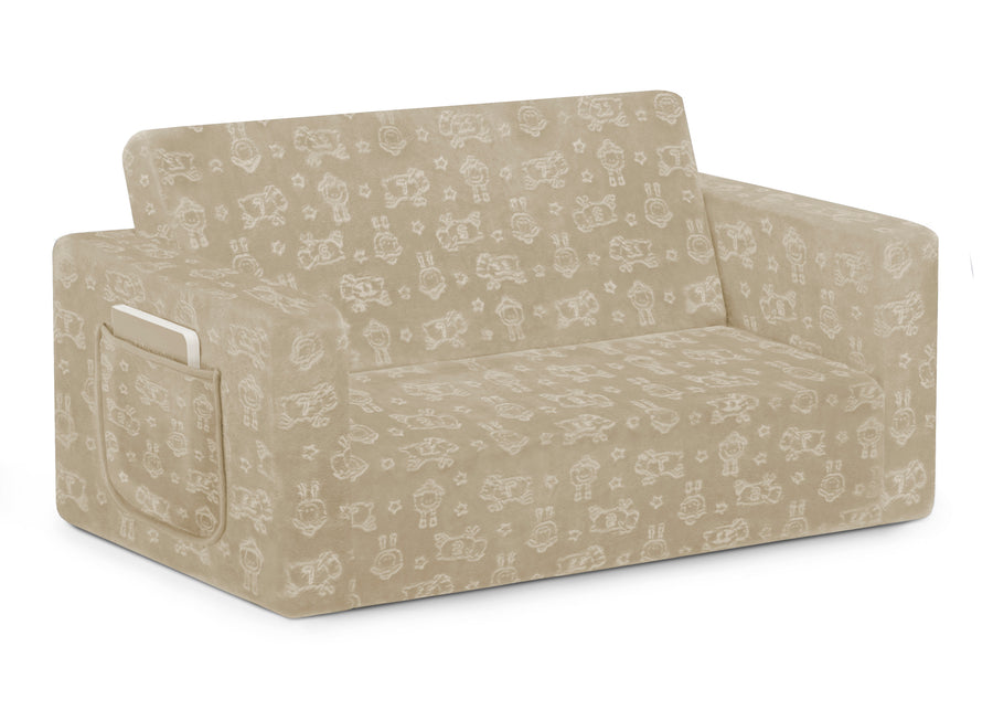 Cream (1669) 25-Perfect Sleeper Extra Wide Convertible Sofa to Lounger