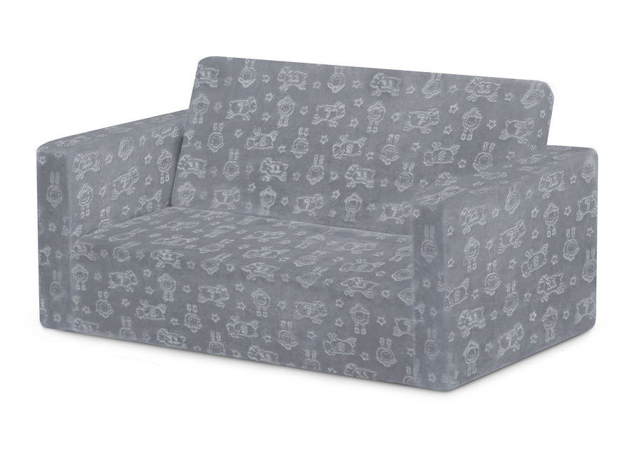 Grey (5057) 5-Perfect Sleeper Extra Wide Convertible Sofa to Lounger