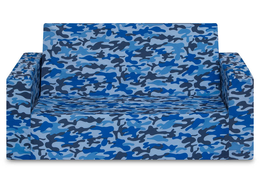 Blue Camo (5061) 3-Cozee Flip-Out Sofa - 2-in-1 Convertible Sofa to Lounger for Kids