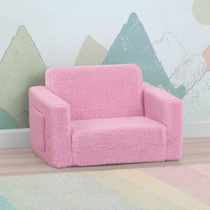 Cozee Flip-Out Sherpa 2-in-1 Convertible Chair to Lounger for Kids 19-Cozee Flip-Out Sherpa 2-in-1 Convertible Chair to Lounger for Kids