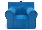 Blue children's chair with a soft texture on a white background 11-XL Cozee Foam Chair - Perfect Size for Kids Ages 18 Months - 12 Years+