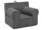 Gray upholstered chair with a carrying handle on a white background 14-XL Cozee Foam Chair - Perfect Size for Kids Ages 18 Months - 12 Years+