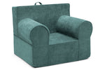 Teal armchair with a soft texture on a white background 18-XL Cozee Foam Chair - Perfect Size for Kids Ages 18 Months - 12 Years+