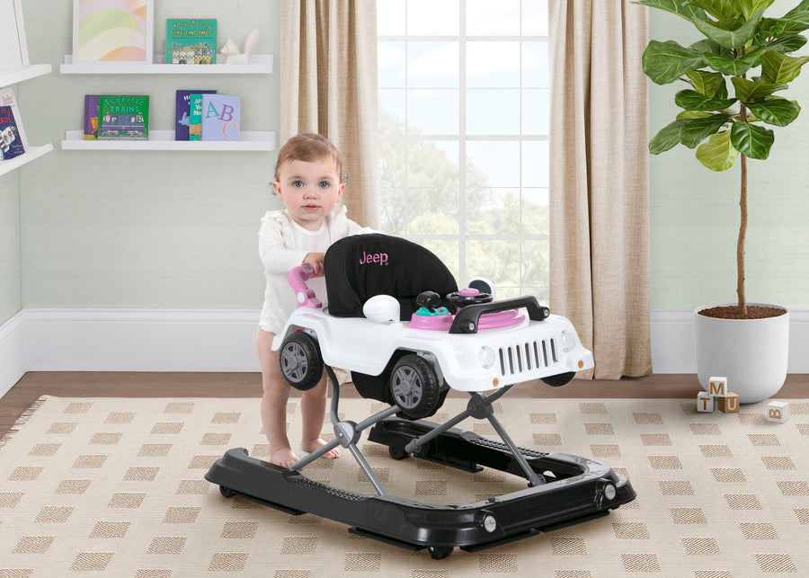 White and Pink (2460) 20-Jeep® Classic Wrangler 3-in-1 Grow With Me Walker