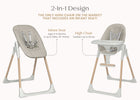 Taupe (2421) 3-Duet 2-in-1 High Chair and Infant Seat