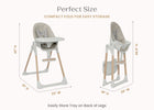 Taupe (2421) 7-Duet 2-in-1 High Chair and Infant Seat