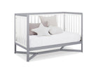 White with Grey (027) 12-Tribeca 4-in-1 Convertible Crib