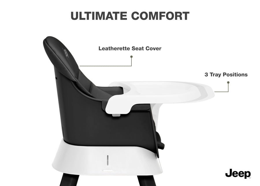 Black (001) 27-Milestone 6-in-1 High Chair