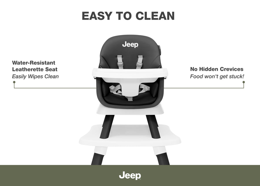 Black (001) 30-Milestone 6-in-1 High Chair