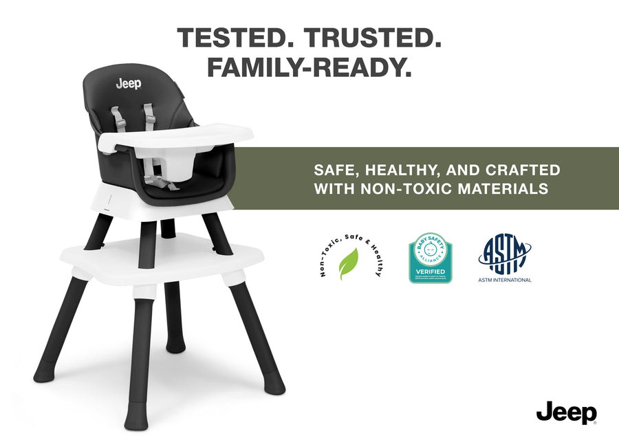 Black (001) 32-Milestone 6-in-1 High Chair