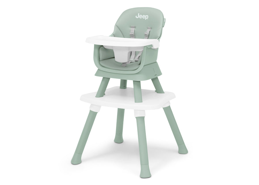 Sage Green (2446) 10-Milestone 6-in-1 High Chair