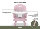 Light Pink (2515) 38-Milestone 6-in-1 High Chair